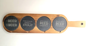 Personalized beer (drink) flight board